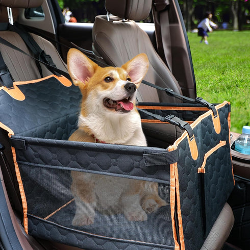 Dog Car Seat for Medium Small Dogs, Pet Car Seat with Adjustable