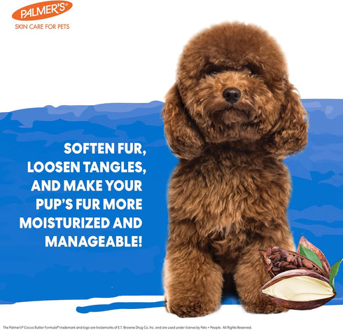 8 Oz Palmers for Pets Detangling and Conditioning Leave-In Spray, Cocoa Butter - No-Rinse Dematting Dog Conditioner