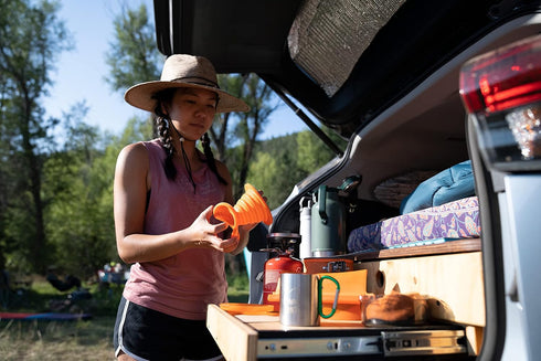 ust Collapsible Flexware Coffee Drip - BPA Free Design for Hiking and Camping, Orange