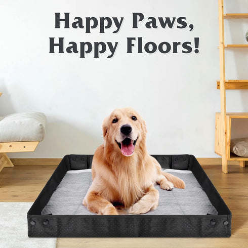 Large(37"x31"x2") Leekalos Portable Dog Pee Pads Holder for Travel, Puppy Pad Holder Foldable Liner Base, Dogs Litter