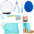 8 Pcs Cat Muzzle Set with Adjustable Cat Bathing Bag Breathable Clear