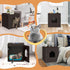 ZENY Cat Litter Box Furniture Hidden, Enclosed Cat Litter Box with Vent Holes, Indoor Cat Box Cabinet, Wooden Cat