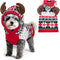 KYEESE Dog Christmas Sweater Hoodie with Leash Hole, Reindeer Snowflake Red Knitwear for Small Dogs, M