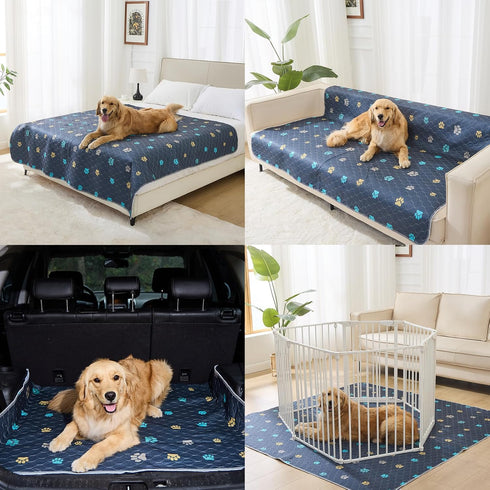 2PCS 100% 18'' 24'' Aitmexcn Washable Puppy Dog Pee Pad, Waterproof Whelping Training Mat for Puppy/Senior Dog, Fast