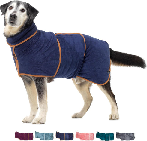 Double Layer Luxurious Dog Robe Towel, Fast Drying Bathrobe, Ultra Soft & Super Absorbent Wearable Dog Towels (XL,