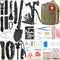 Survival Kit and First Aid Kit, 142Pcs Professional Gear with Molle Pouch for Camping Outdoor Adventure