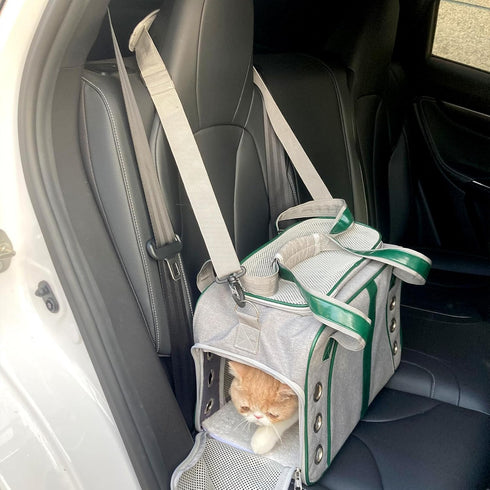 Lifeand Cat Carrier, Collapsible Soft Sided Pet Carrier for Large Medium Cats Under 18lb, Airline Approved