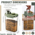 Maxdot 2 3 Qt/2.8 Pcs Bird Seed Storage Container L with Tight Lids Airtight Cup Pet Food Storage Measuring Containers