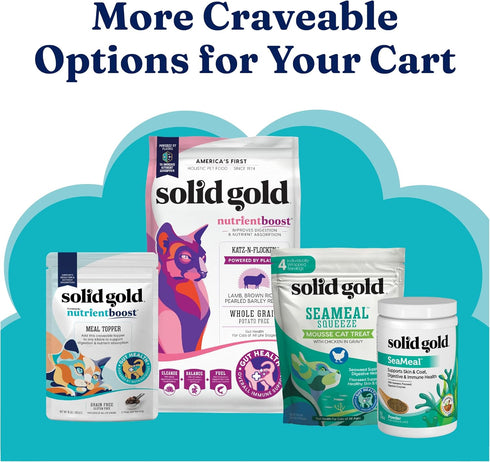 Solid Gold Wet Cat Food Shreds in Gravy, Canned Variety Pack with Real Tuna, 12ct/3oz Can
