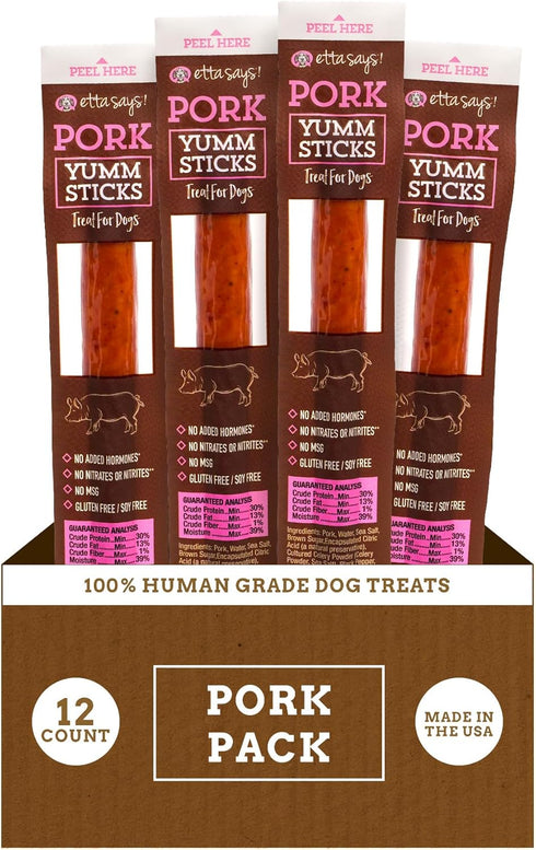 etta says! Yumm Sticks Natural Dog Treats - Pork Dog Jerky Treats