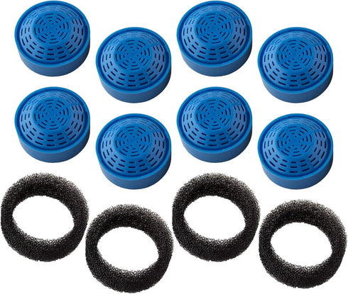 PET STANDARD Replacement Water Filter & 4 Pack Replacement Pre-Filter Sponges Compatible