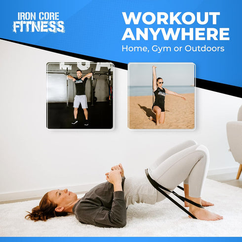 Pull Up Assistance Resistance Bands by Iron Core Fitness - Strength Training at Home or Gym