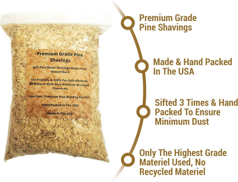 (4 Premium Pine Bedding | Dust Free, Soft Shavings | All Natural | Chicken Coops | Animal Bedding | Small Animals |