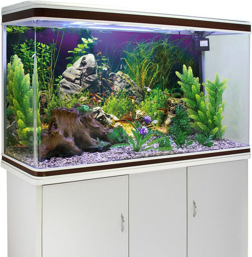AWERT 24x16 inches Seagrass Aquarium Background, Stone River Bed & Lake Vinyl Background for Fish Tank