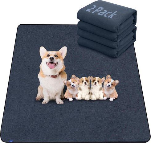 Sunsleek Washable Pee Pads for Dogs 36"x36" 2 Pack Super Absorbent, Non-Slip,