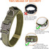 KCUCOP Tactical Dog Collar for Medium & Large Dogs - Heavy Duty Military Nylon with Handle, Reflective Strip & Metal