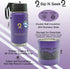 Water Bottle with Snack Compartment, 22oz Kids Stainless Steel Insulated Water Bottle with Storage