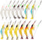 Hilitchi 15 Pcs Soft Shrimp Lures, Luminous Artificial Fishing Bait for Freshwater Trout, Bass, Salmon