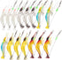 Hilitchi 15 Pcs Soft Shrimp Lures, Luminous Artificial Fishing Bait for Freshwater Trout, Bass, Salmon