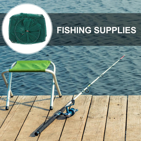 14-Part 2.1m MAGICLULU Portable Fishing Trap Net Fish Cage Shrimp Lobster Minnow Bait Trap for Freshwater Fishing