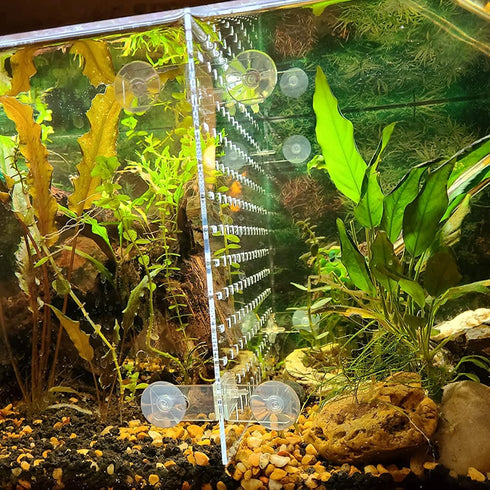 Fish Tank Divider Acrylic Aquarium Divider Kit with 8 Suction Cups Accessories Fish Separator Transparent Plate (Suction Cup Included) 11.8 * 15.7in