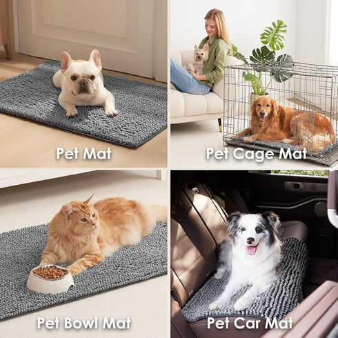 24x16 Inch EHEYCIGA Super Absorbent Dog Door Mat for Muddy Paws Indoor, Front Doormat Outside Entrance, Quick Dry