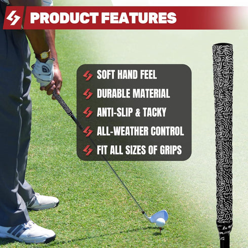 SAPLIZE Golf Grip Wrapping Tapes, 3 or 15 Pack Tacky PU Overgrip Tapes, New Regripping Solution for Golf Clubs