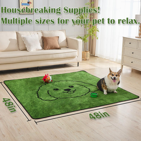 72"x72" Qeils Reusable Puppy Pads, Extra Large Washable Pee Pads for Dogs Durable Absorbent Leakproof Dog Training Pads