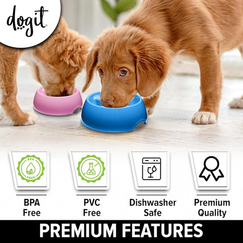 Dogit Go Slow Anti-Gulping Dog Bowl, Blue, X-Small