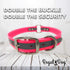 Regal Dog Products Medium Pink Reflective Dog Collar and Leash Set - Waterproof Biothane with Heavy Duty D Ring