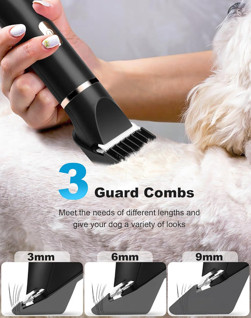 3 1 2 Trimmer in Small Dog Grooming Kit, Speed Rechargeable Dogs Hair Clippers with Guards, Low Noise Electric Dog Paw