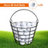 Golf Ball Metal Range Basket 2 Pack | Container Holds 50 Balls | Golf Ball Bucket with Handle