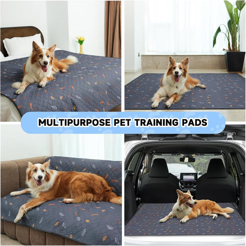 Washable Pee Pads for Dogs, 2 Pack Super Absorbent Non-Slip Reusable Pads for Dog Playpen, Crate, Floor