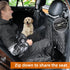 100% Hammock PETICON Dog Car Seat Cover with Mesh Window, Waterproof Pet Seat Cover for Back Seat, Scratchproof Dog