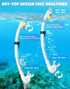 Snorkeling Gear for Adults, 180° Panoramic View Snorkel Mask Set with Food-Grade Silicone Anti-Fog