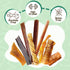 Pack (12 Count) Nature Gnaws Variety for Large Dogs - Bully Sticks, Beef Tendons and Tripe Twists for Dogs - Natural
