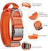 Tough Tactical Dog Collar with Handle, Military Adjustable Collar for Training (Medium, Orange)