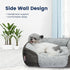 Miguel Washable Dog Bed with Removable Cushion, Rectangle Bolster Cat Bed for Medium Small Dogs - Gray 30 Inch