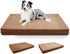 Sytopia 41 Inch XLarge Dog Bed, Reversible Waterproof Orthopedic with Removable Washable Cover for Large Dogs, Brown