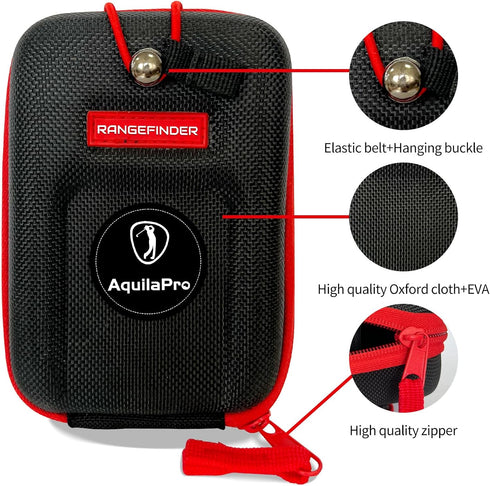 Golf Rangefinder Case, Waterproof, Shockproof for Bushnell/Callaway/Tectectec, Includes Carabiner & Hook Strap