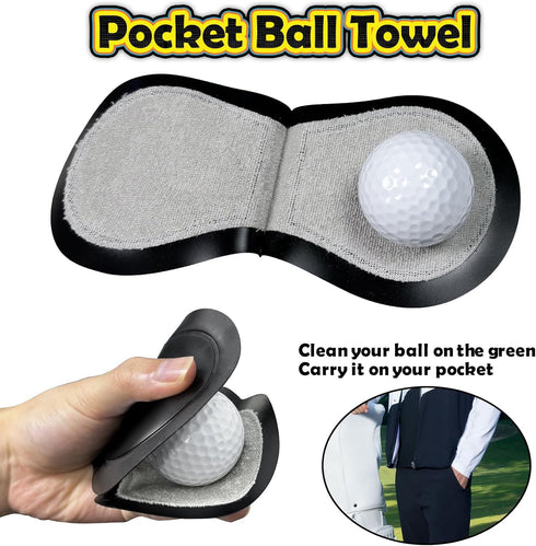 Golf Cart Ball Washer and Club Cleaner Kit with Mounting Bracket, Universal & Detachable for EZGO, Club Car, Yamaha