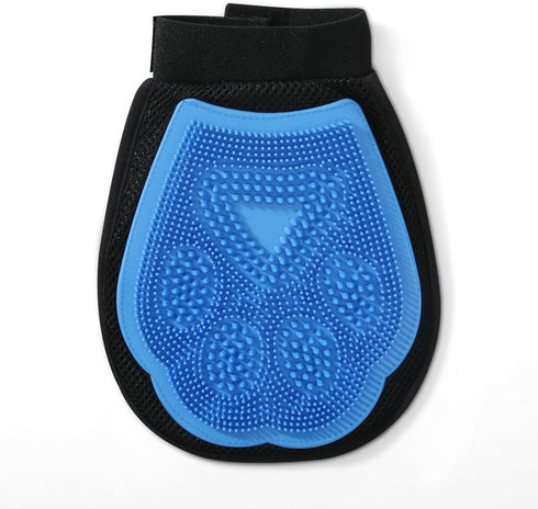 Wags & Wiggles Dual Sided Dog Grooming Glove, 2-in-1 Tool for Brushing, Massaging, and Scrubbing Fur Remover