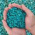EZEELAI Tumbled Chips Stones Green Turquoise Crushed Crystal Quartz 3 Lb, Polished Natural