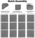 24 24 12 12 Pack, 48 Home Gym Mat, Puzzle Exercise Mat, EVA Interlocking Foam Floor Tiles for Home Workout Equipment