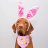 Easter Day Dog Bandana - Holiday Bunny and Carrot Scarfs for Small Medium Large Dogs Cats (Hoppy Hour/Pink, Small)
