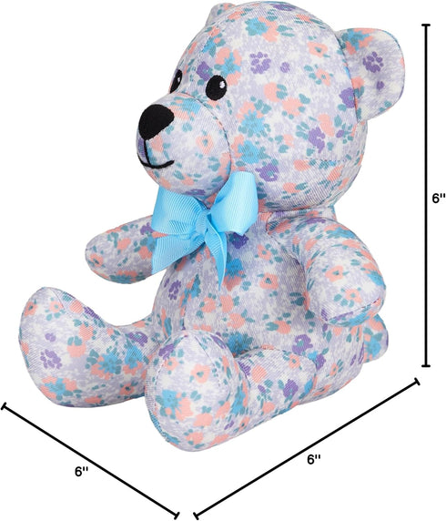 Blueberry Pet Cat & Dog Toys - 6" Bluey Stuffed Animals for Puppies, Plush Squeak Toy, Soft & Durable, Matching Collar