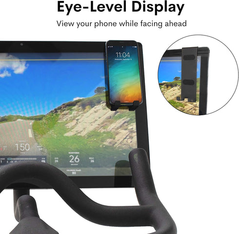 Peloton Bike & Bike+ Phone Holder - Cell Phone Mount for All Indoor Bike Monitors - Accessories