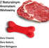 Playology Dog Toys Dual Layer Bone Chew Toy - Durable Rubber for Large Dogs - Beef Scented Red Toy Bones Made from Non
