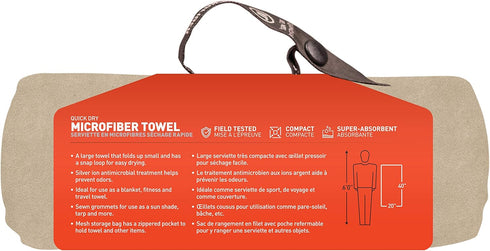 Gear AID Quick Dry Microfiber Towel - Ideal for Gym, Travel, and Camping