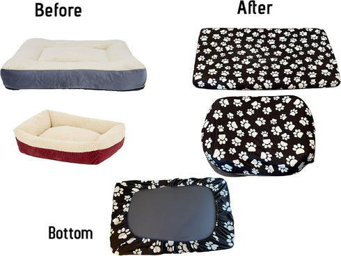 DUKE&LEFTY Furever Pet Dog Bed Slipcover-Stretch Soft Petbed Cover-Universal-Easy to Remove (Zipper Free)-Princess/Small by DUKE&LEFTY